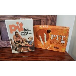 2 VINTAGE PIT CARD GAME 1973 Trading Card Parker Brothers Complete w Rules